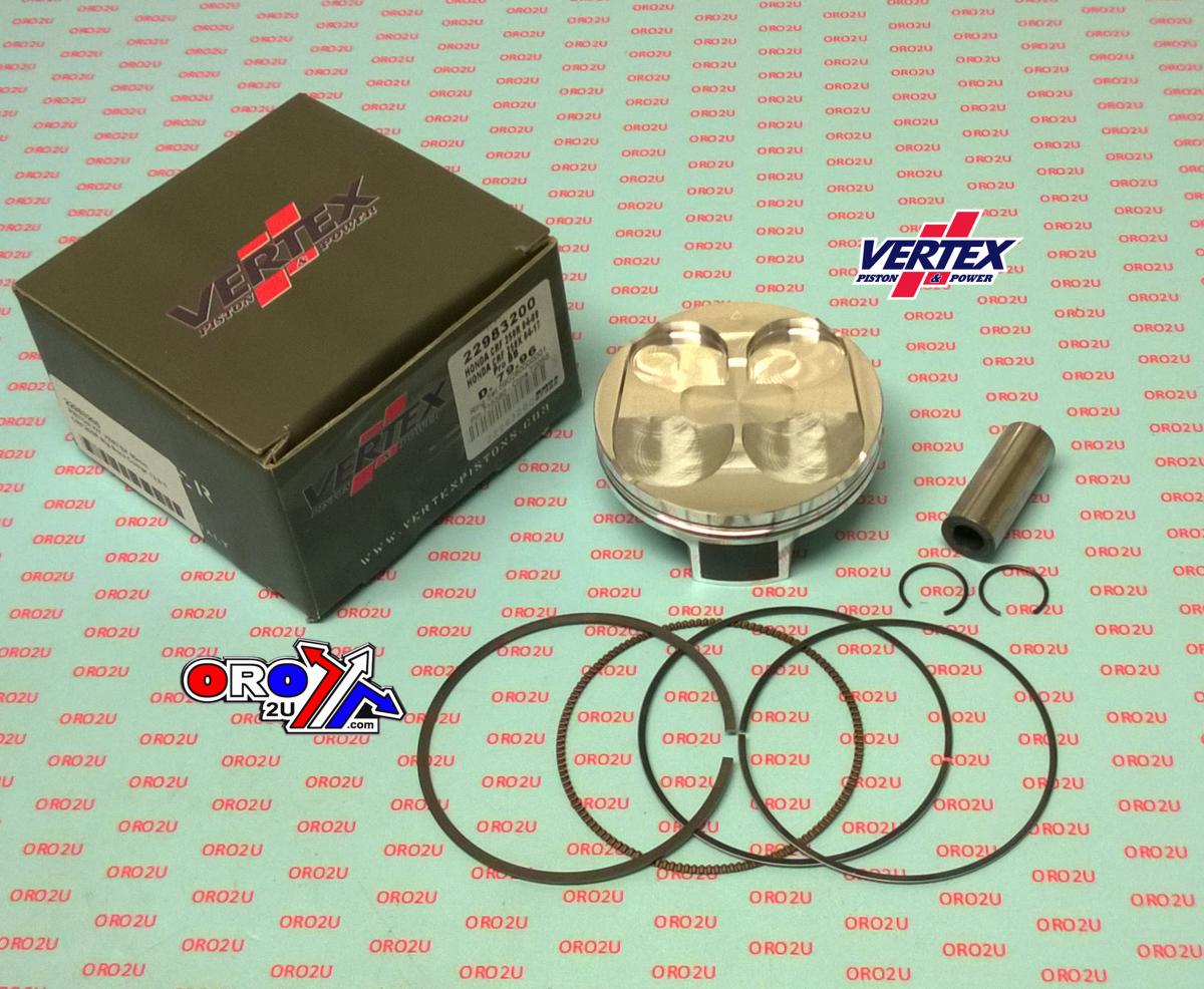 PISTON KIT VERTEX 80.0 HONDA CRF 250 R/X 04-17, VERTEX 22983200 BIG BORE OS +2.00 COMPR 13,0:1