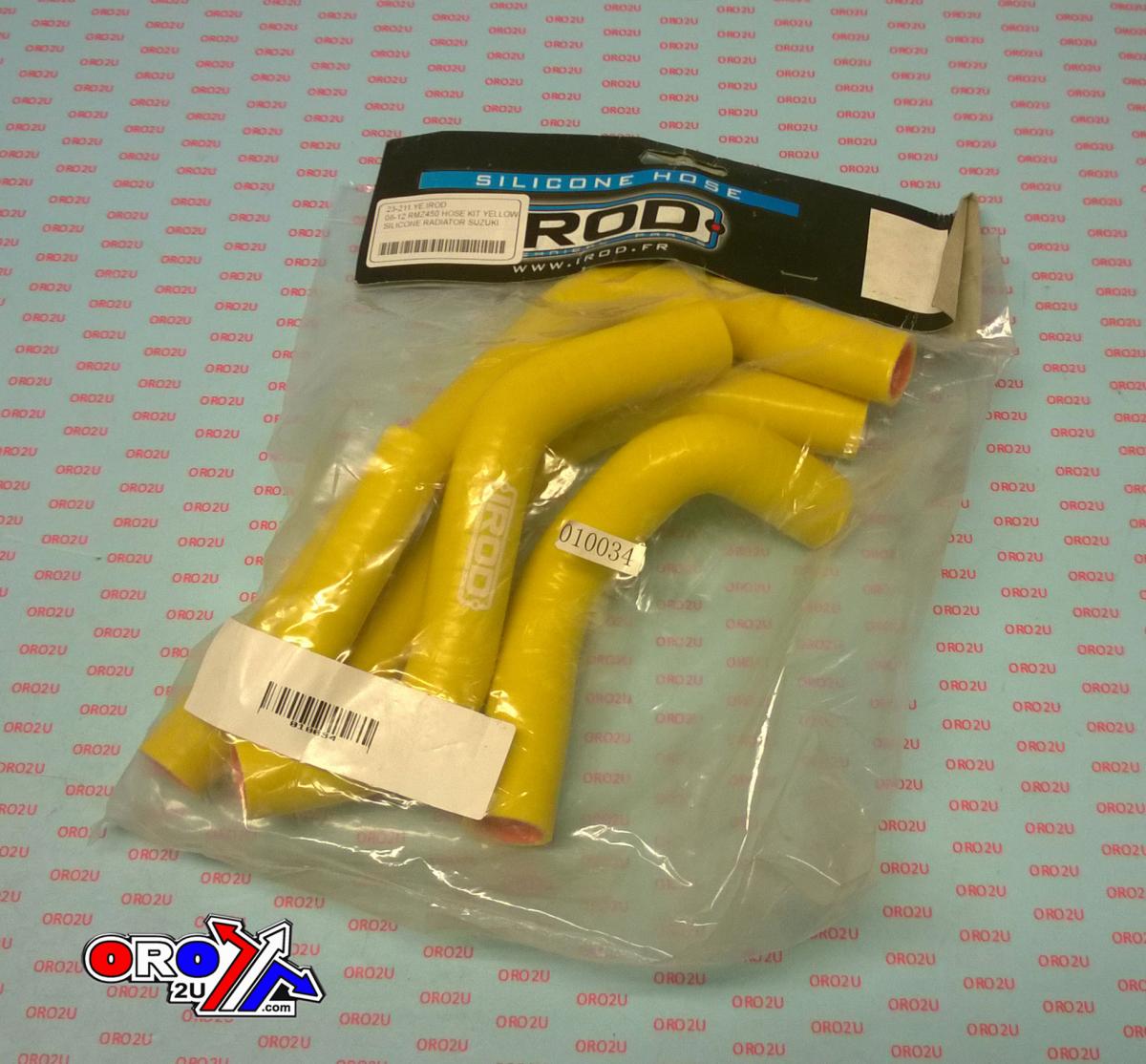HOSE KIT/5 08-17 RMZ450 YELLOW, SILICONE RADIATOR SUZUKI, IROD 010034