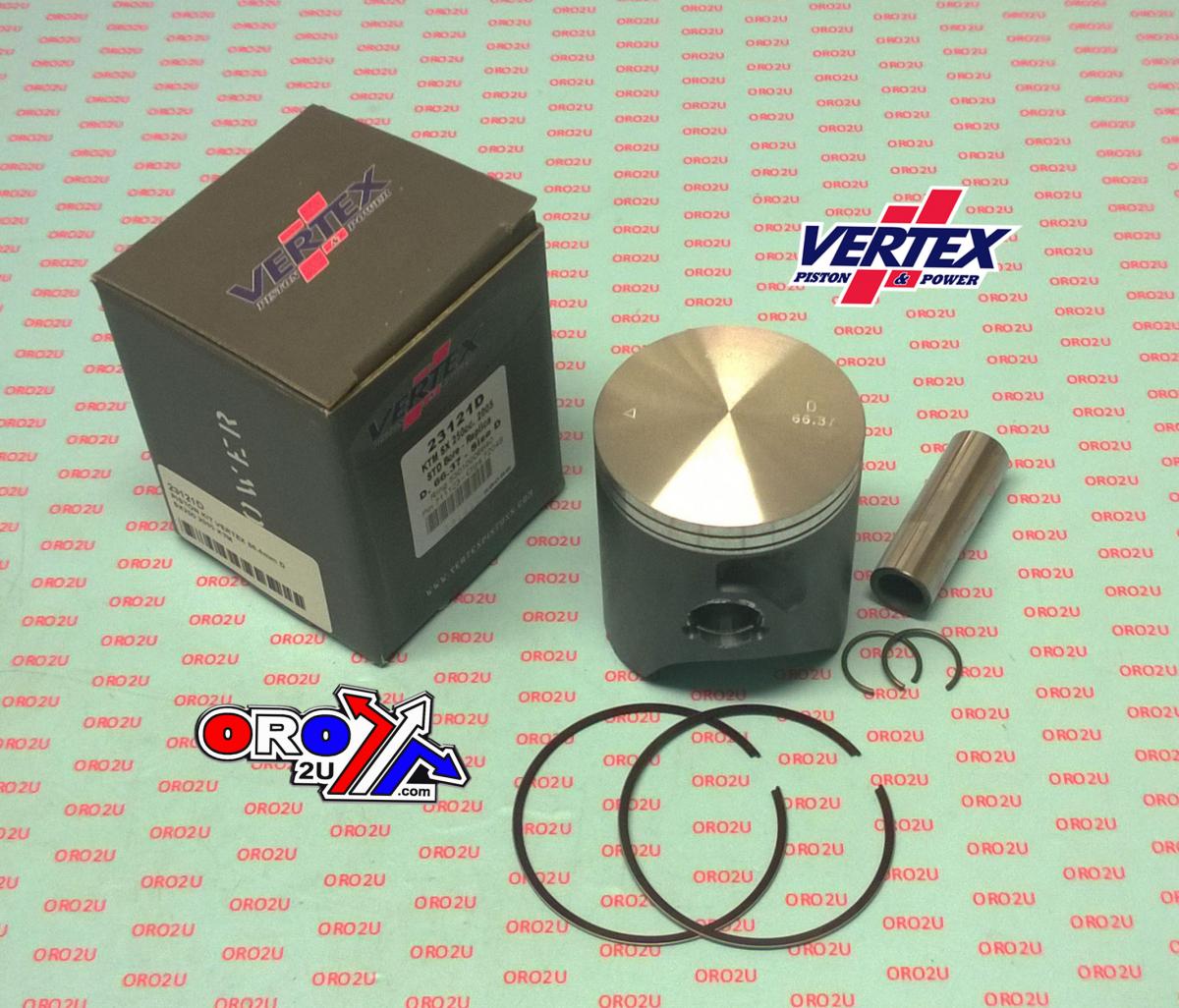 PISTON KIT VERTEX 66.4 C KTM SX 250 2005, VERTEX 23121C
