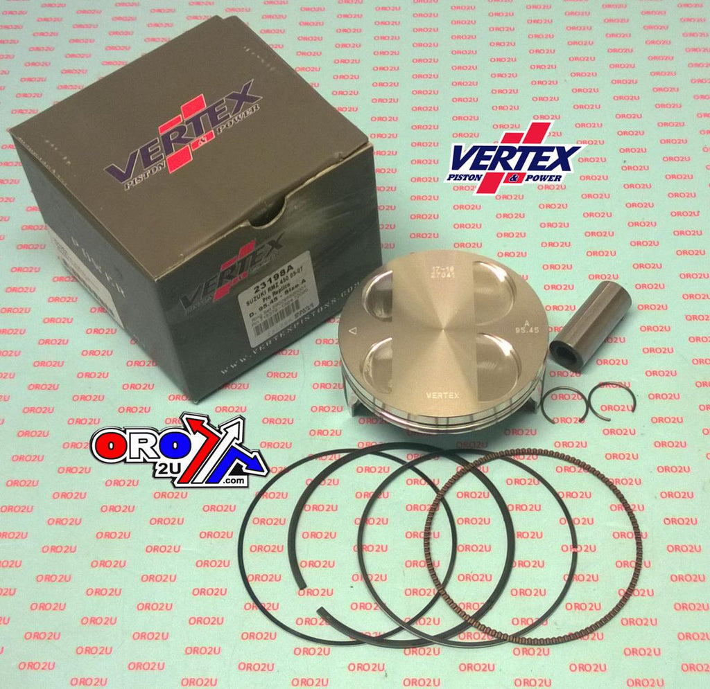 PISTON KIT VERTEX 95.5 A SUZUKI RMZ 450 05-07, VERTEX 23198A COMPR 11,9:1
