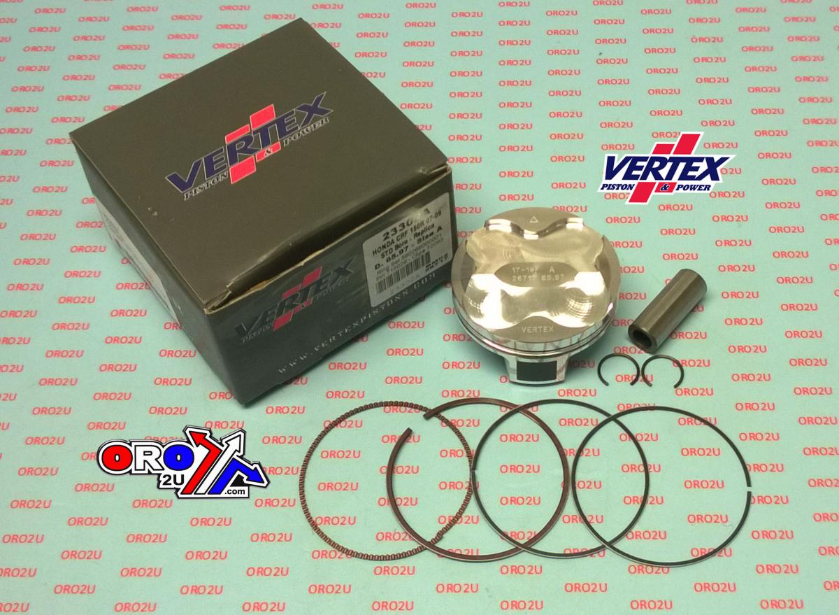 PISTON KIT VERTEX 66.0 B HONDA CRF 150 07-09, VERTEX 23302B COMPR 11,7:1