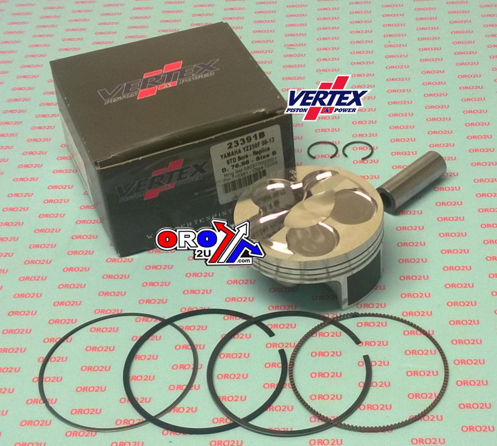 PISTON KIT VERTEX 77.0 A YAMAHA YZ 250 08-13, VERTEX 23391A COMPR 13,5:1