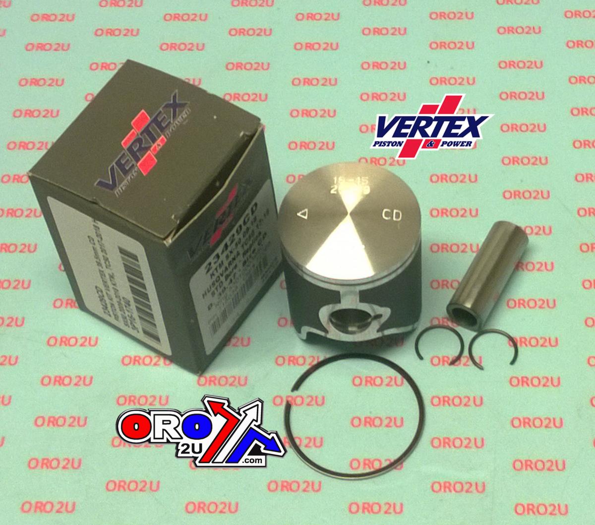 PISTON KIT VERTEX 39.5 E/F KTM SX 50 09-22, VERTEX 23429EF GAS GAS MC50/HUSKT TC50