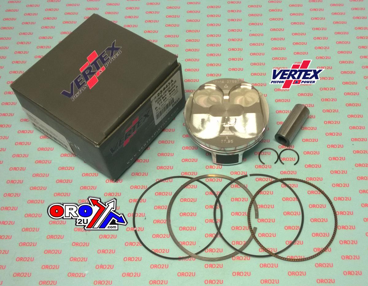 PISTON KIT VERTEX 78.0 B HONDA CRF 250 08-09, VERTEX 23443B COMPR 13,0:1