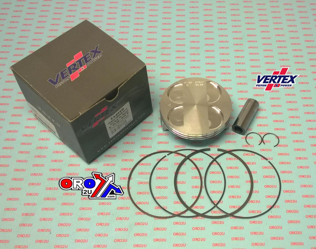 PISTON KIT VERTEX 96.0 A HONDA CRF 450 09-12, VERTEX 23455A COMPR 12,0:1