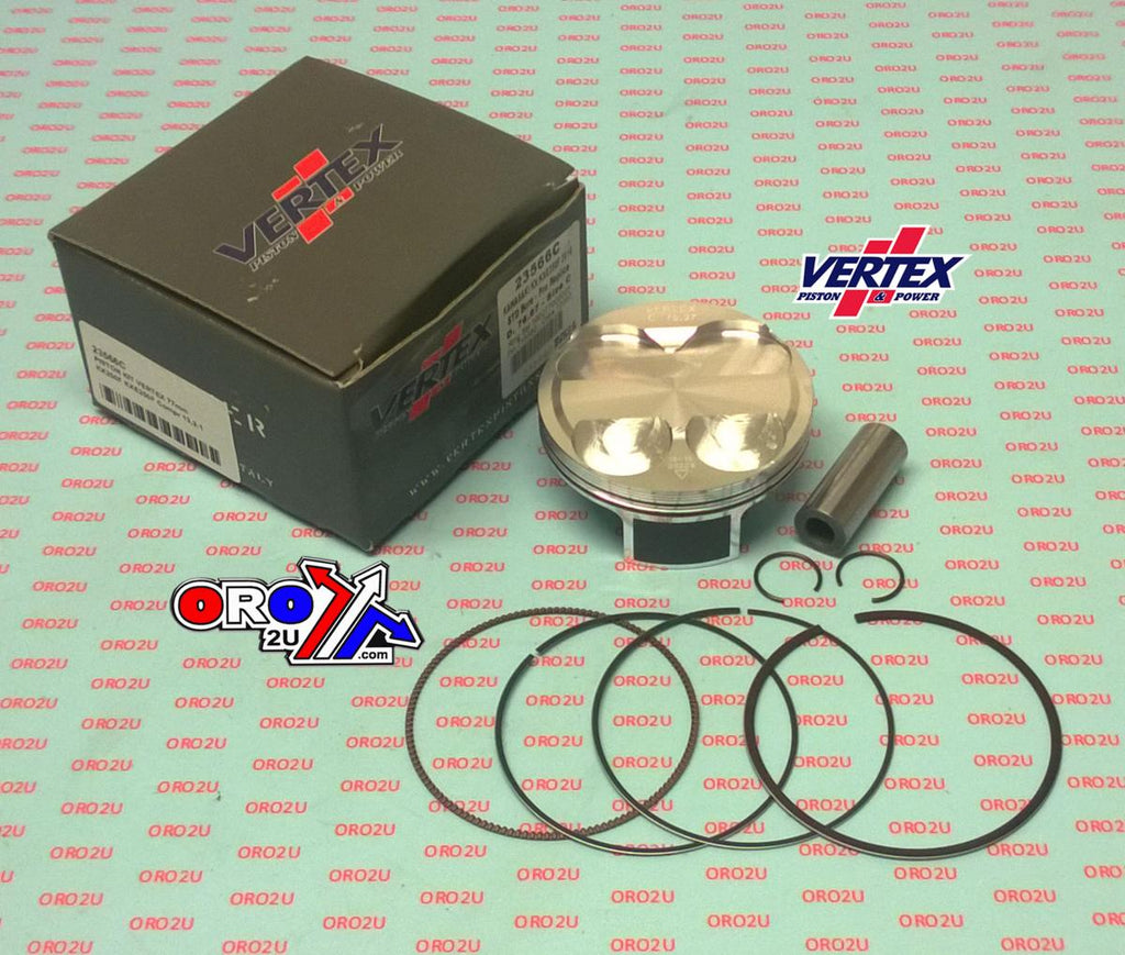 PISTON KIT VERTEX 77.0 C KAWASAKI KX/KXE 250 2010, VERTEX 23566C COMPR 13,2:1