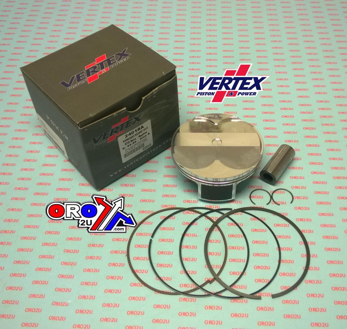 PISTON KIT VERTEX 96.0 D KAWASAKI KX 450 2015, VERTEX 24018D COMPR 12,5:1