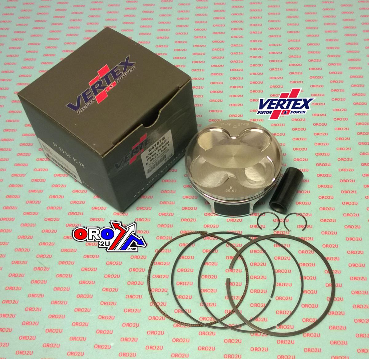 PISTON KIT VERTEX 96.0 B HONDA CRF 450 R/RX 17-18, VERTEX 24187B COMPR 13,5:1
