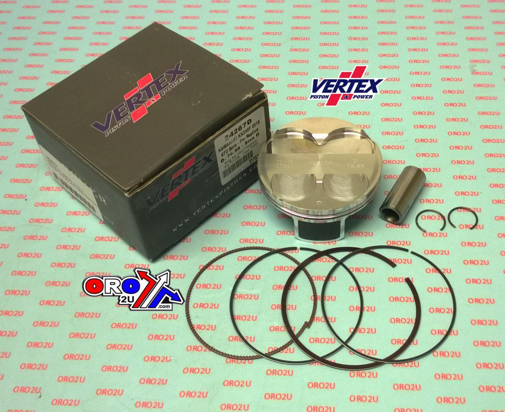 PISTON KIT VERTEX 77.0 B KAWASAKI KX 250 17-19, VERTEX 24267B COMPR 13,4:1