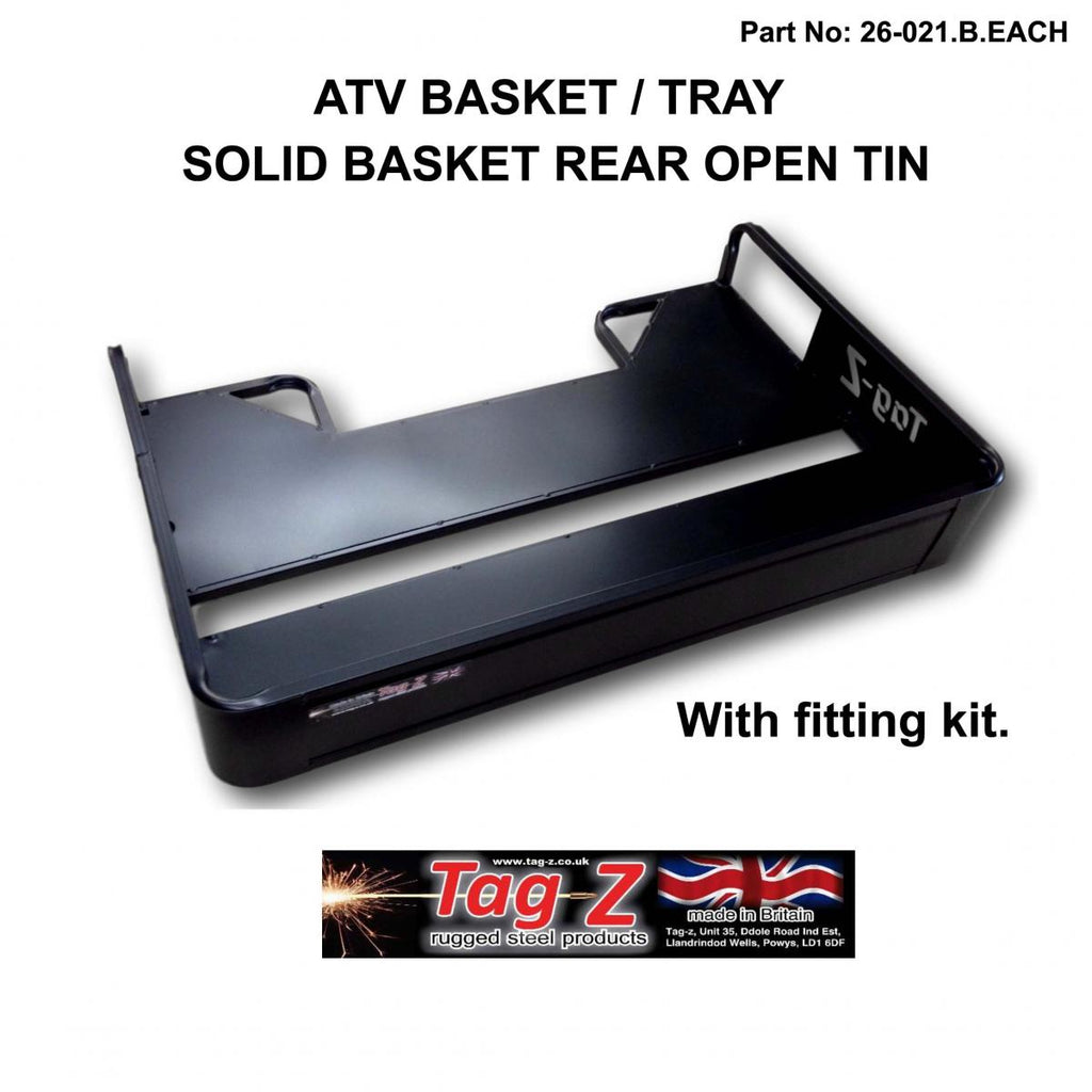 ATV STEEL CARGO RACK / SOLID BASKET, SIZE : 104x70x16.5cmTAG-Z, WITH FITTING KIT
