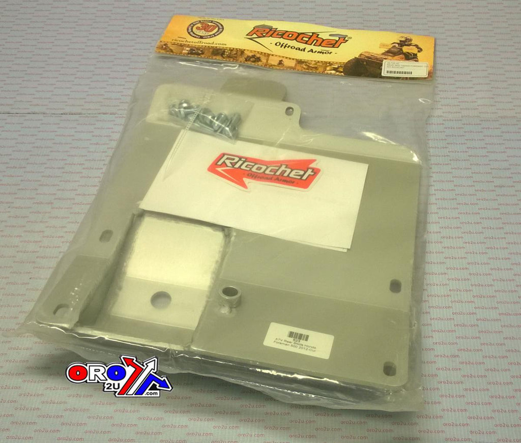 REAR SKID PLATE ALUMINUM 12-13 HONDA FOREMAN TRX 500, 523 RICOCHET