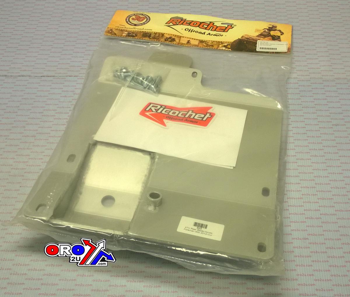 REAR SKID PLATE ALUMINUM 12-13 HONDA FOREMAN TRX 500, 523 RICOCHET