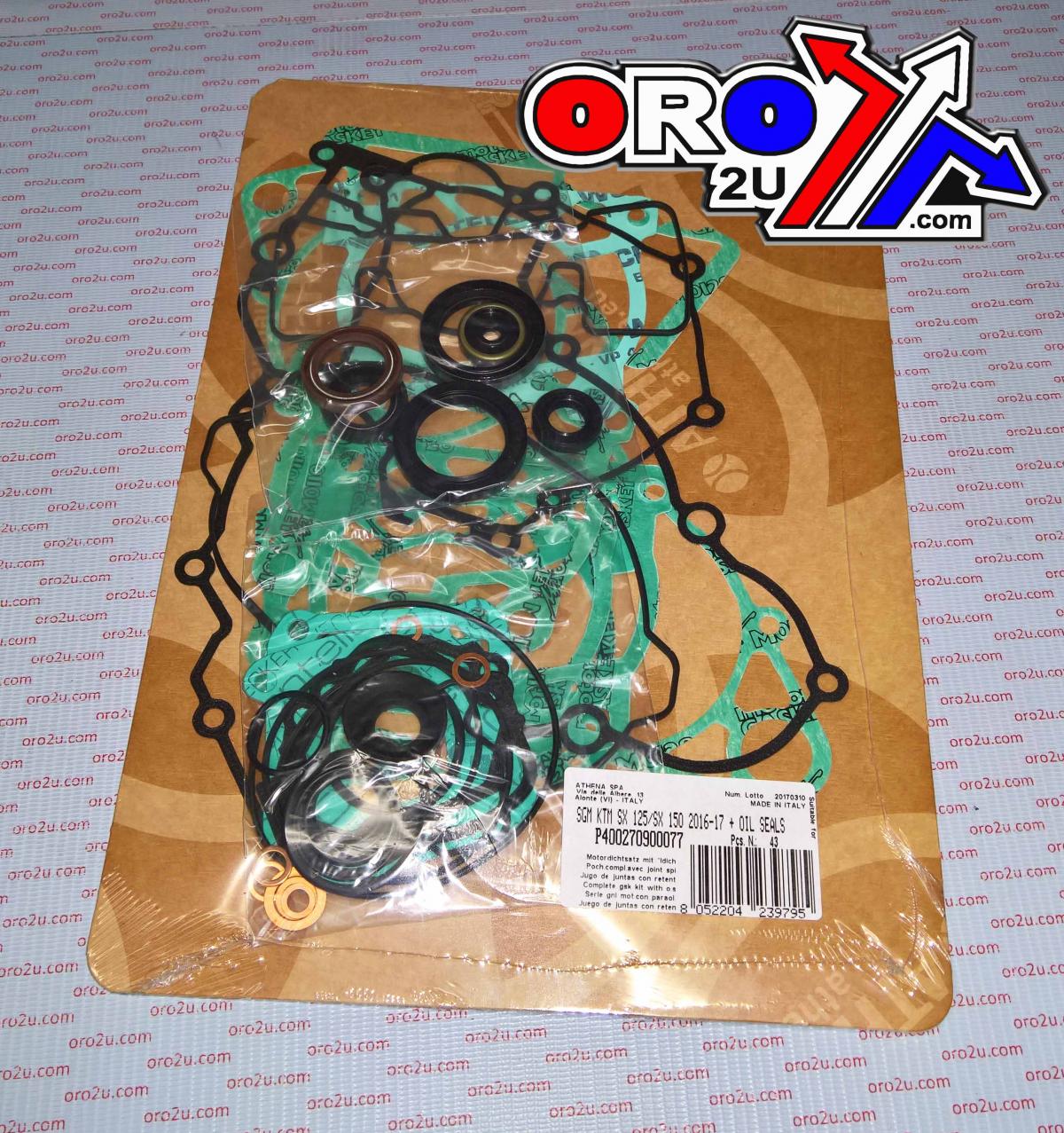 COMPLETE GASKET KIT KTM 125/150 16-22, ATHENA P400270900077 HUSQVARNA GAS GAS
