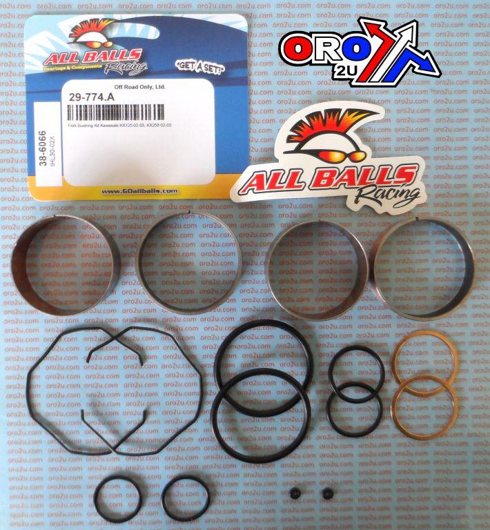 FORK BUSHING KIT 02-03 KAW KX125/250, ALLBALLS 38-6066 DIRT