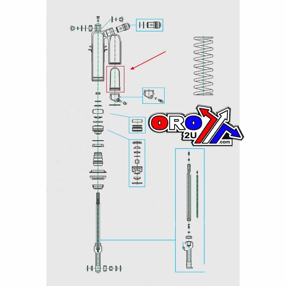 KYB BLADDER D46 x L103mm SHOCK, 120104600201, 501.09919