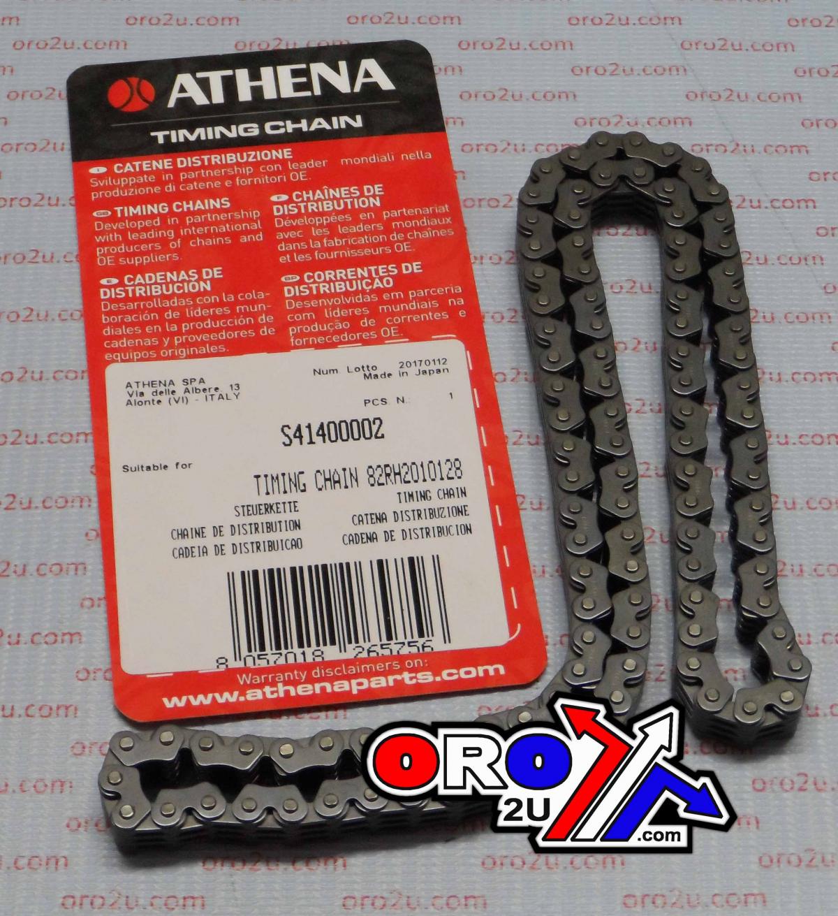 CAM CHAIN 82RH2010-128M LT-Z400 DR-Z400 03-17, ATHENA S41400002 KLX400R GAS GAS EC/WILD 450