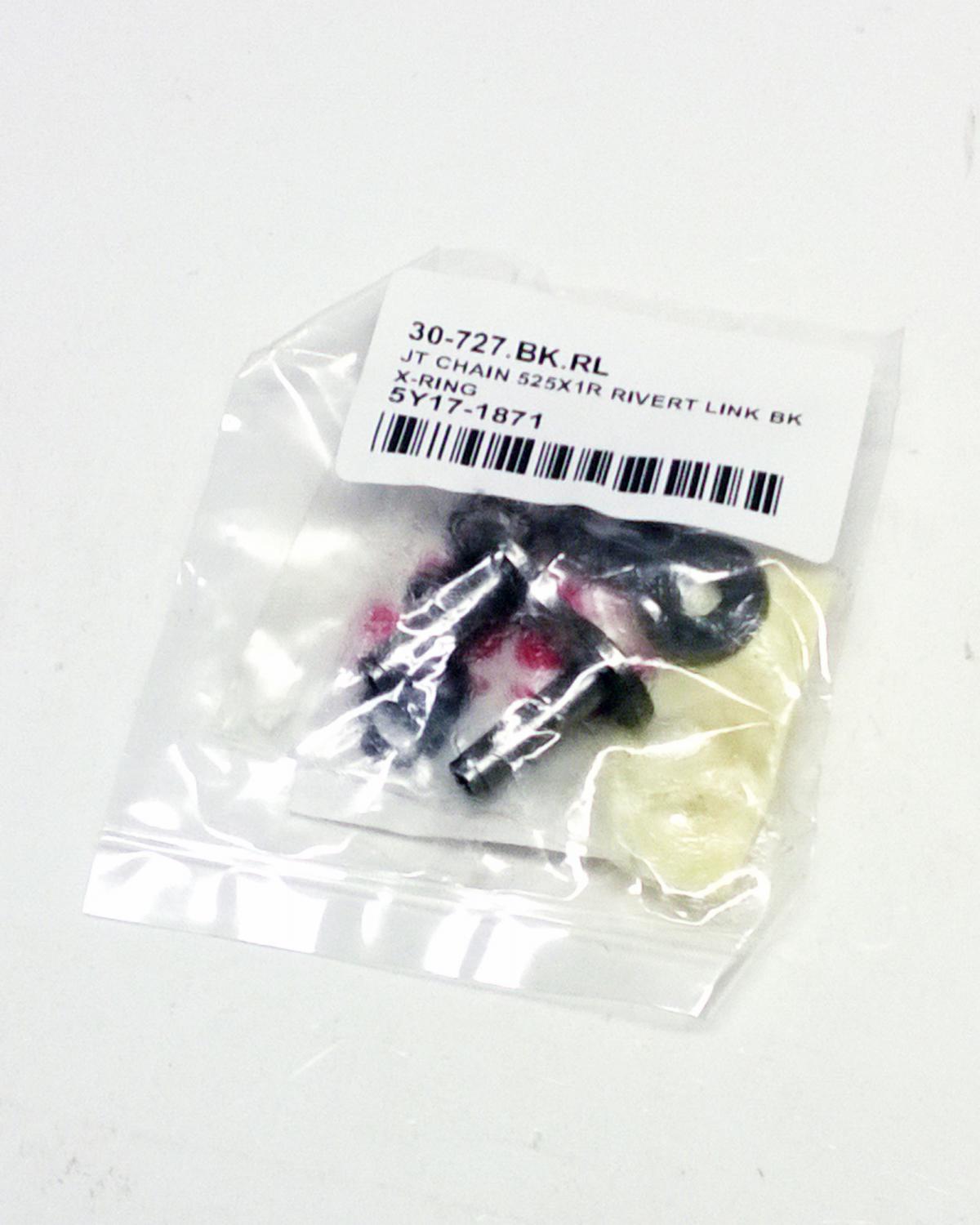 JT CHAIN 525X1R RIVERT LINK BK, X-RING, JTC525X1RRL