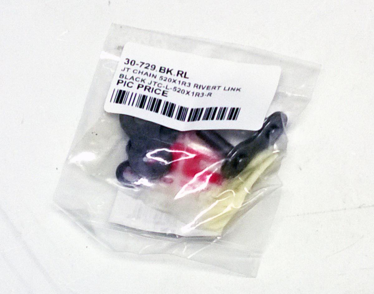 JT CHAIN 520X1R3 RIVERT LINK, BLACK JTC-L-520X1R3-R, X-RING