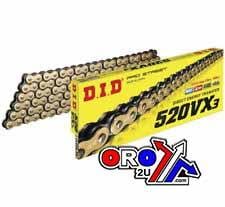 DID 520VX3 GB 106L X-RING (DJ), CHAIN GOLD & BLACK LINKS, DID520VXGB106