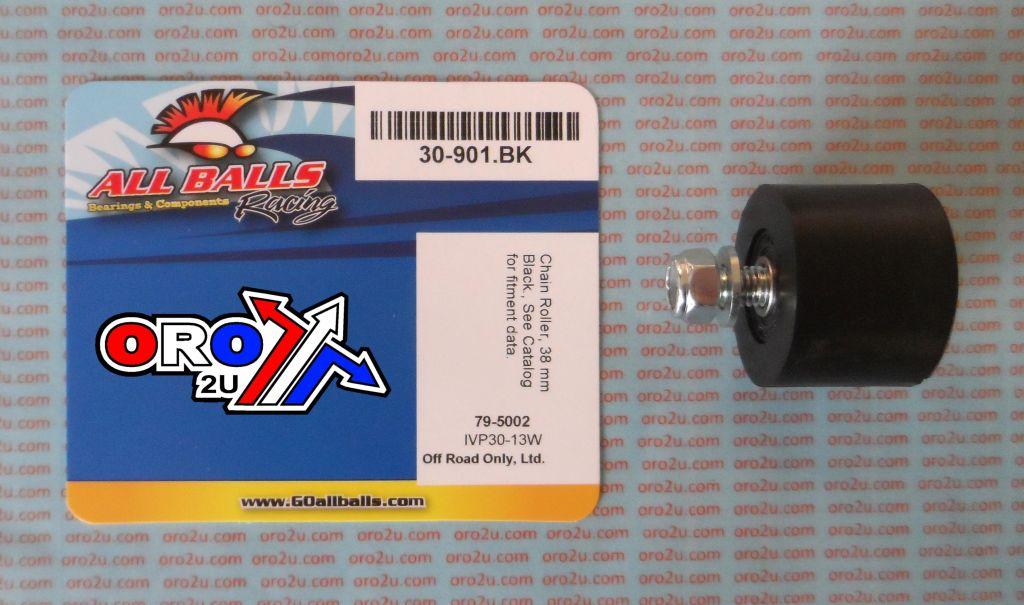 CHAIN ROLLER BLACK D38xW28, ALLBALLS 79-5002 BLACK