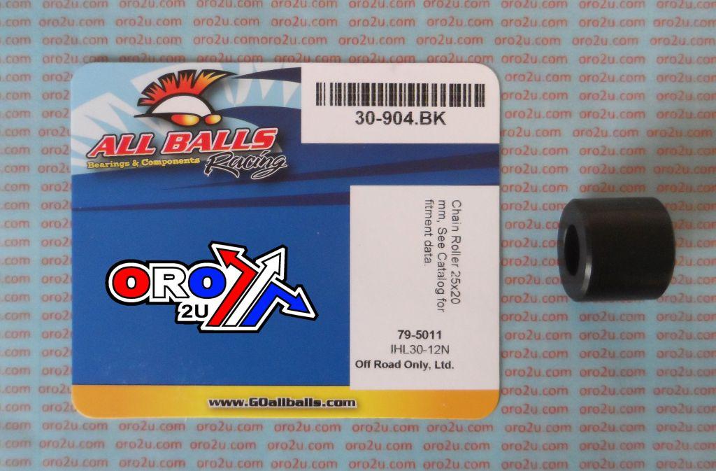CHAIN ROLLER BLACK D25x20, ALLBALLS 79-5011 52158-GBF-830