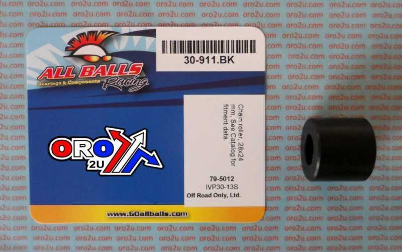 CHAIN ROLLER BLACK D28x24, ALLBALLS 79-5012 SIZE KX85 65