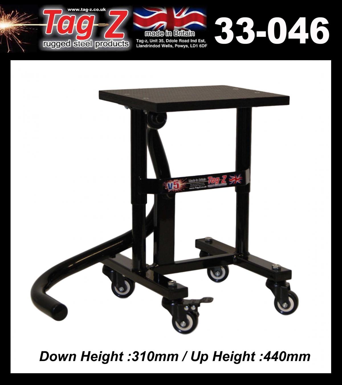 HD JACK-UP-STAND TWIN LEG v5, WHEEL ABOUT JACK-UP-STAND, MX & ENDURO 125>625CC BIKES