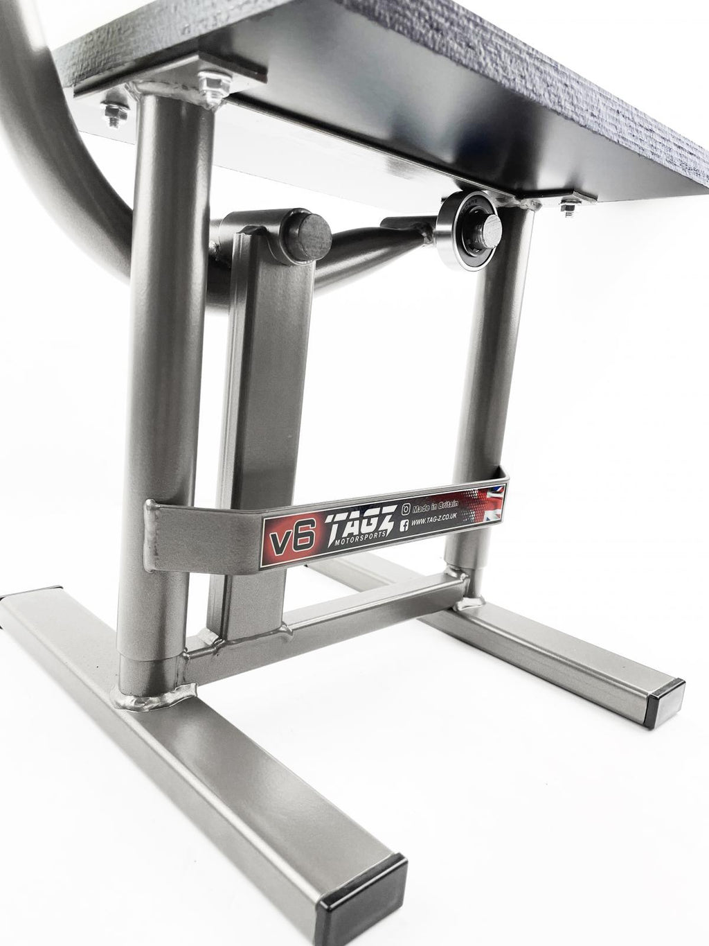 HD JACK-UP-STAND TWIN LEG v5, MX & ENDURO 125>625CC SILVER, LARGE STAND 440mm HIGH MX