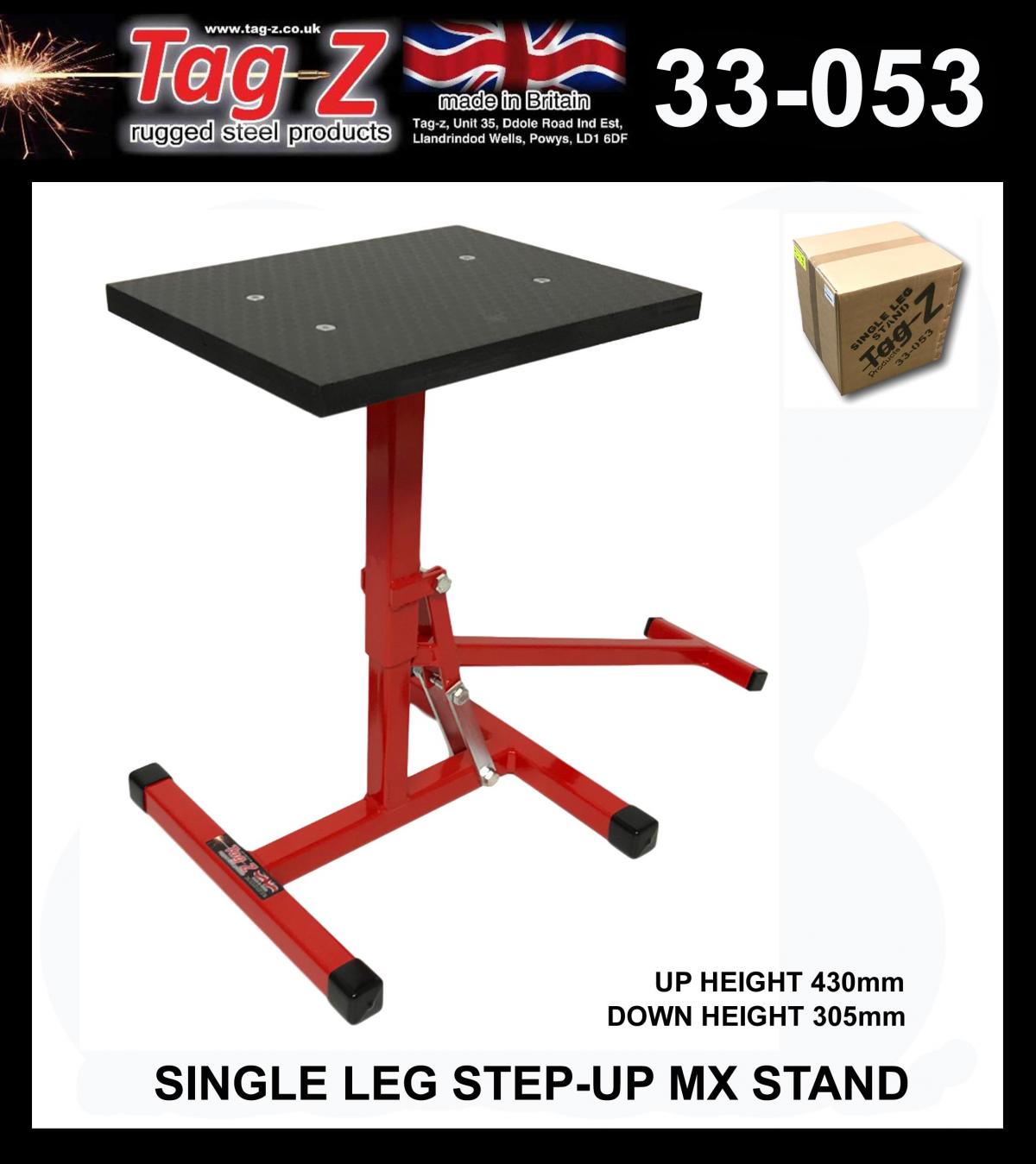 Tag-Z STEP-UP MX STAND, SINGLE LEG STAND RED