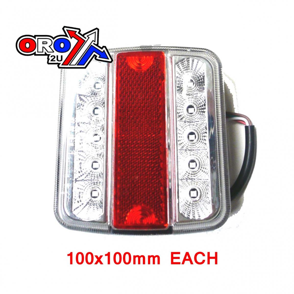 LED COMBINATION LAMP 100SQ 12V, EACH / TRIALER TAILGATE REAR LIGHT, 15019