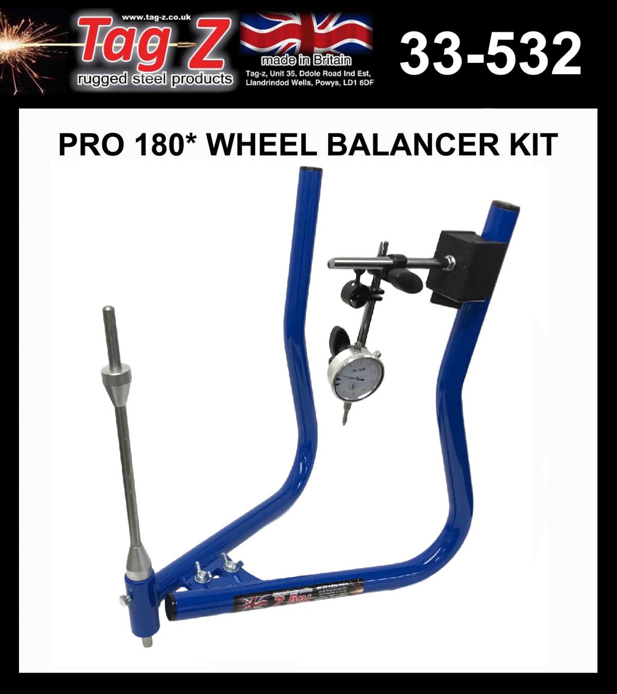 TAG-Z PRO 180* WHEEL BALANCER KIT, BLUE, (FLAT PACKED IN TAG-Z BOX)