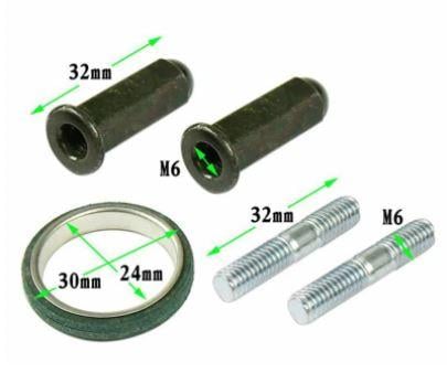 EXHAUST STUDS NUTS GASKET SET CHINESE MOTOR SCOOTER GY6 50 125 150CC