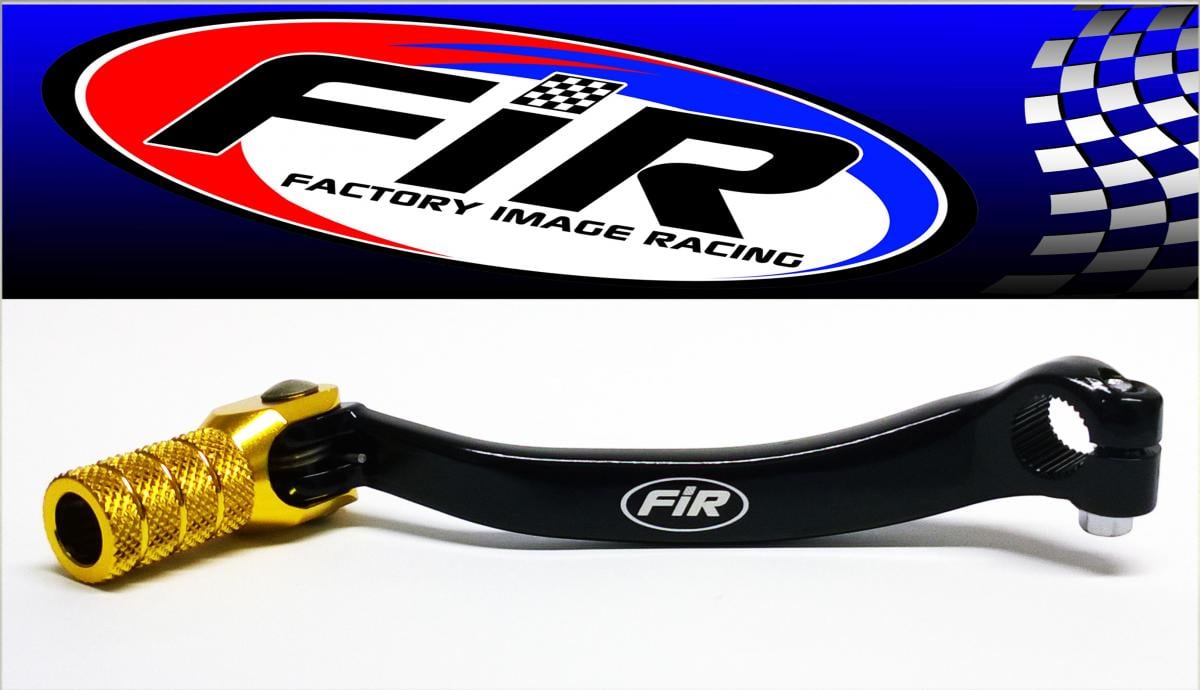GEAR LEVER SHIFT RMZ 450 05-07, ALUMINIUM FORGED 25600-35G00, FIR BRAND, BLACK & GOLD