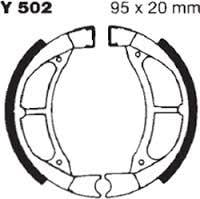 BRAKE SHOES Y502 EBC, S502, VB226
