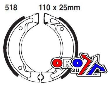 BRAKE SHOES EBC S518, Y518, 38-518.E