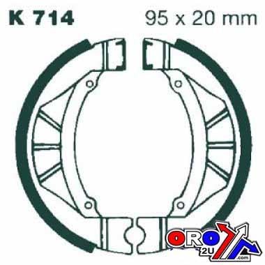 BRAKE SHOES VB415 KAW K714, KAWASAKI KX80 1983