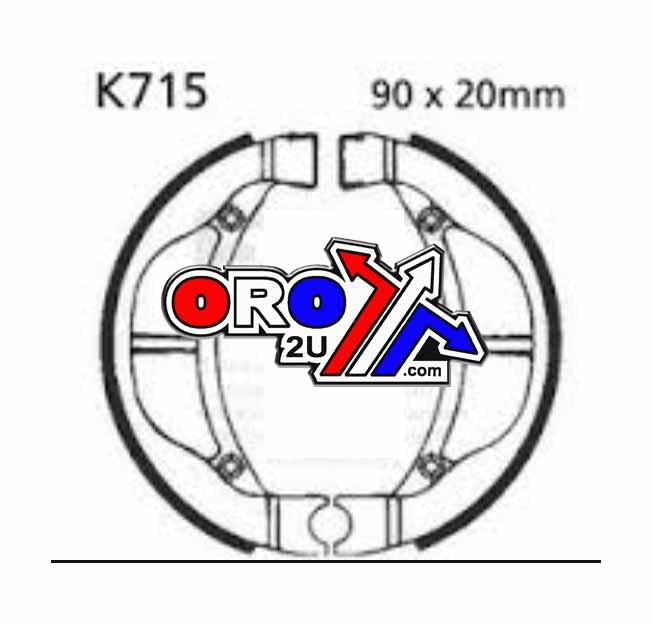 BRAKE SHOES S715EBC