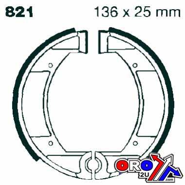 BRAKE SHOES EBC GROOVED G821, 821G