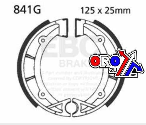 BRAKE SHOES EBC G841 GROOVED