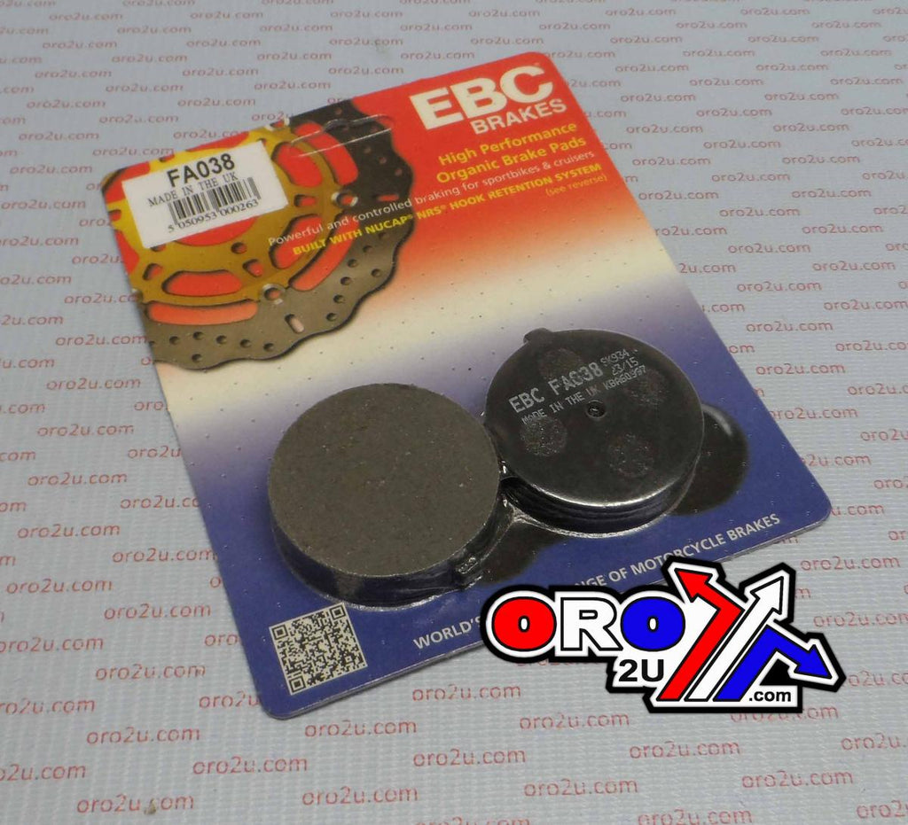 BRAKE PADS DISC FA38 EBC, FA038 EBC