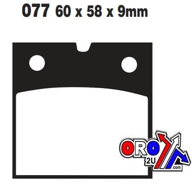 BRAKE PADS STD SEMI-METAL, EBC FA077, BMW MOTO GUZZI