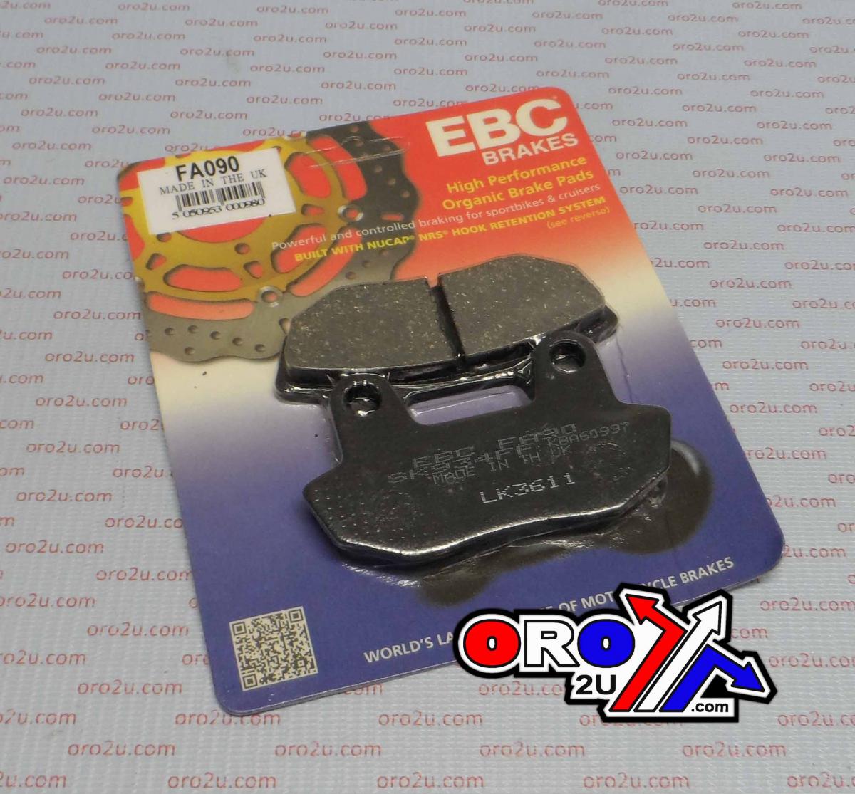 BRAKE PADS STD SEMI-METALLIC, EBC FA090