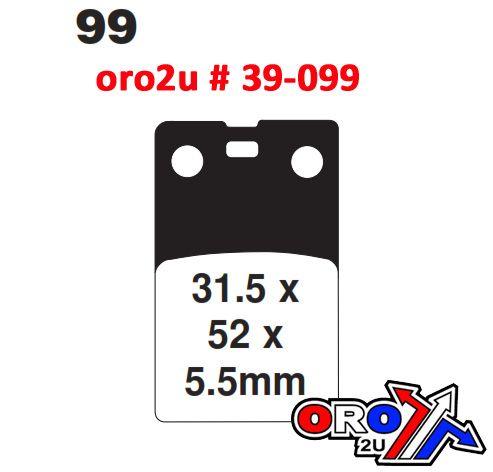 BRAKE PADS DP BRAKES HARD, DP602 BRAKES Premium Sintered, 39-099