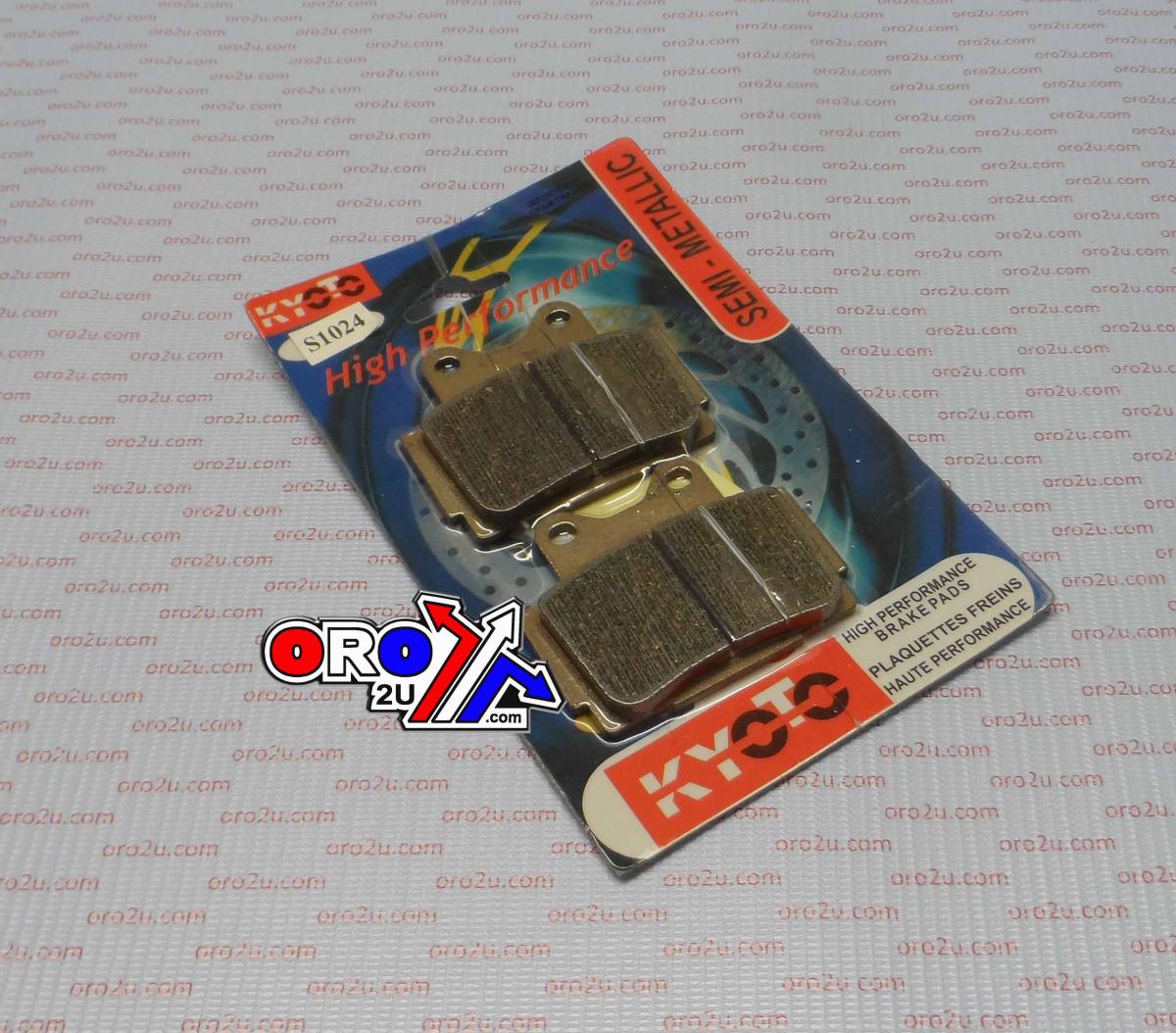 BRAKE PADS DISC SEMI-METAL, KYOTO S1024 (EBC FA104)