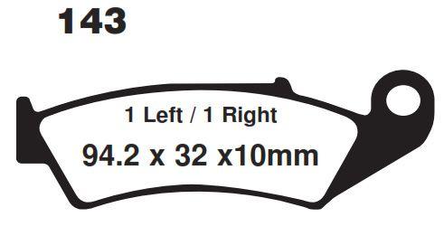 BRAKE PADS DISC EBC FA143