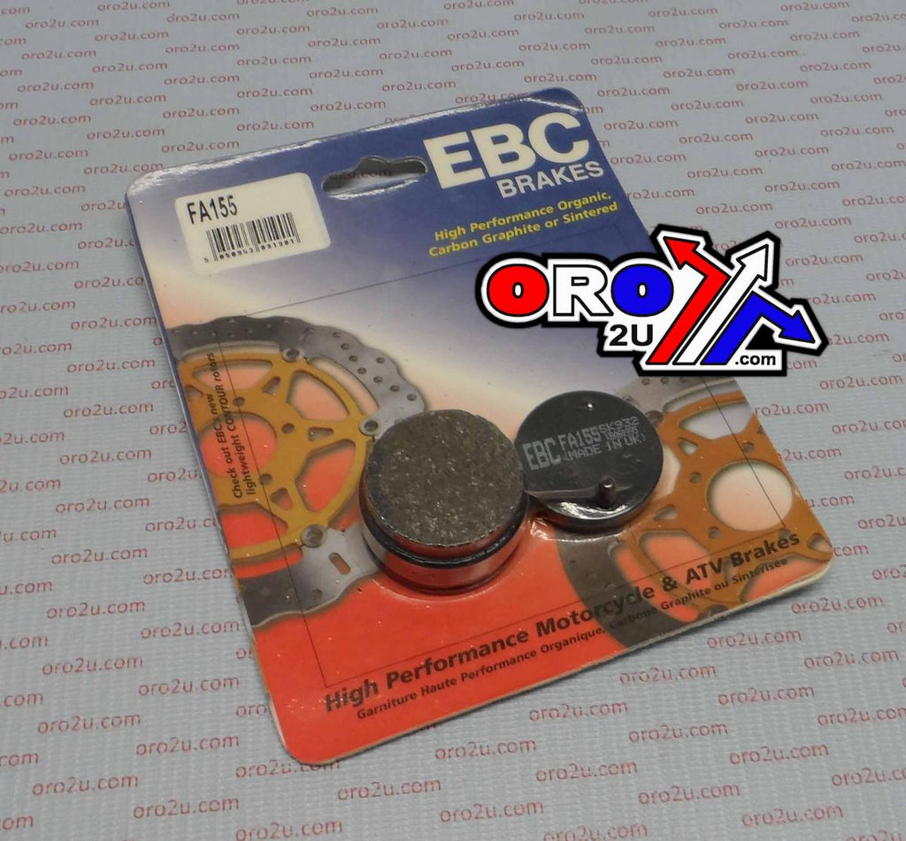 BRAKE PADS STD KEVLAR ORGANIC, EBC FA155 SEMI-METAL BLACK