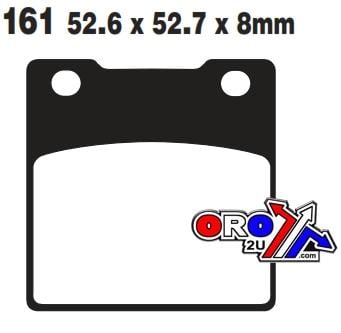 BRAKE PADS STD KEVLAR ORGANIC, EBC FA161 SEMI-METAL BLACK
