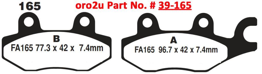 BRAKE PADS SINTERED NITRO, MOTO-MASTER 092621, 39-165