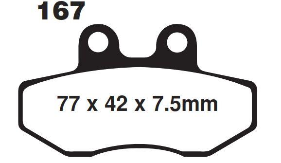 BRAKE PADS EBC FA167 ORGANIC