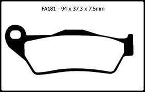 BRAKE PADS STD FA181HH EBC, FA181HH EBC CARBON BASED